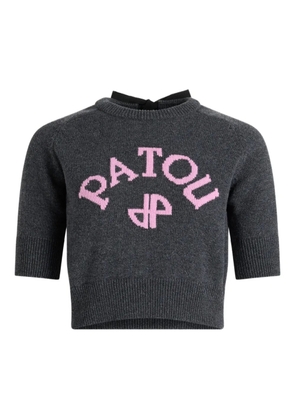 Patou logo-embroidered sweater - Grey