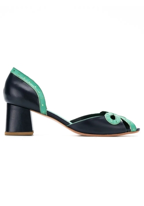 Sarah Chofakian cut out pumps - Blue