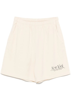 Sporty & Rich NY 94 track shorts - Neutrals