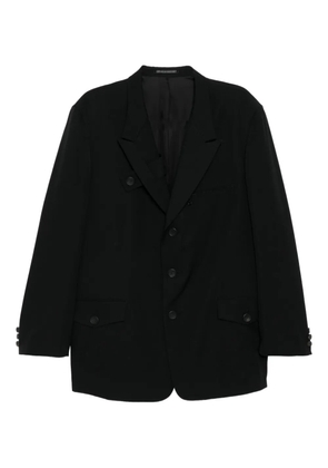 Yohji Yamamoto wool gabardine blazer - Black