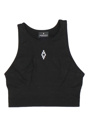 COUNTY OF MILAN logo-embroidered seamless top - Black