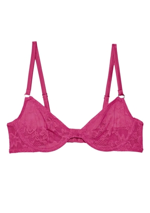 Fleur Du Mal Le Stretch lace demi bra - Pink