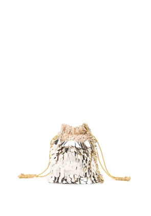 Nannacay Keely embellished bucket bag - Metallic