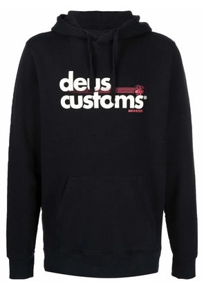 Deus Ex Machina logo-print drawstring hoodie - Black