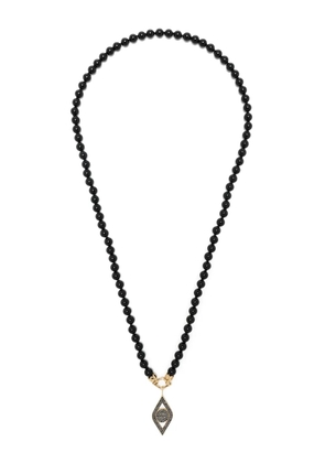 Sydney Evan Evil Eye beaded necklace - Black