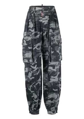 DSQUARED2 camouflage-print cargo trousers - Black