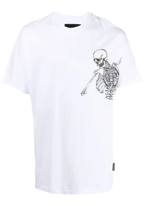 Philipp Plein skeleton-print T-shirt - White