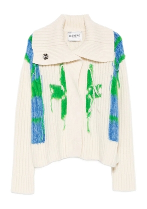 Iceberg ribbed cardigan - Neutrals