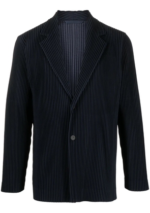 Homme Plissé Issey Miyake notched-lapels pleated blazer - Blue