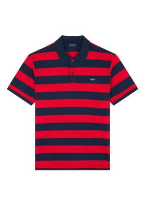 Paul & Shark striped piqué cotton polo shirt - Red