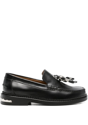 Toga Pulla tassel-embellished leather loafers - Black