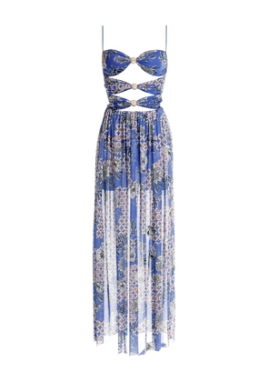 Agua Bendita Meeg Quilt maxi dress - Blue