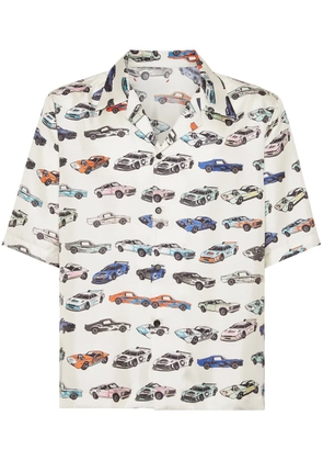 Philipp Plein Cars Racing bowling shirt - White