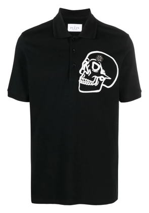 Philipp Plein piqué skull-detail polo shirt - Black