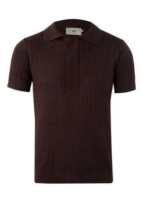 MISCI ribbed-knit polo shirt - Brown