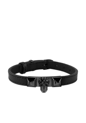Philipp Plein leather bracelet - Black