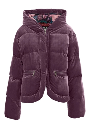 Versace Jeans Couture velvet puffer jacket - Purple