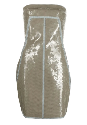 Rick Owens sequin-embellished bandeau dress - Green