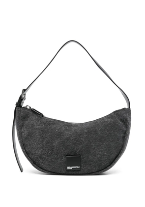 Karl Lagerfeld logo-plaque tote bag - Black