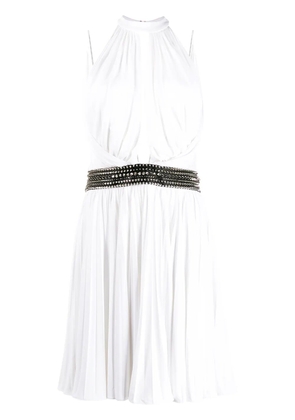 Philipp Plein draped mini dress - White