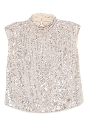 Karl Lagerfeld sequinned blouse - Silver