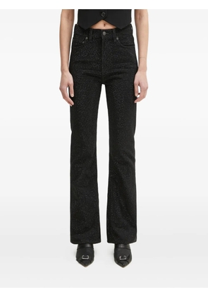 Fiorucci crystal-embellished flared jeans - Black