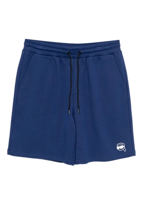 Karl Lagerfeld logo-embroidered shorts - Blue