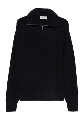 Officine Generale half-zip ribbed sweater - Blue