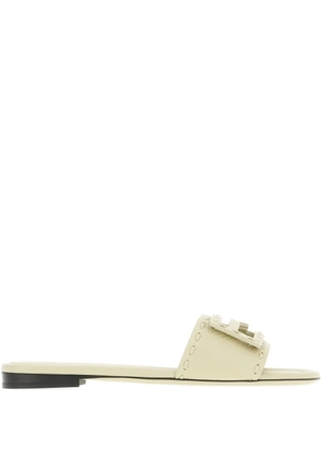 FENDI logo-patch slides - Neutrals