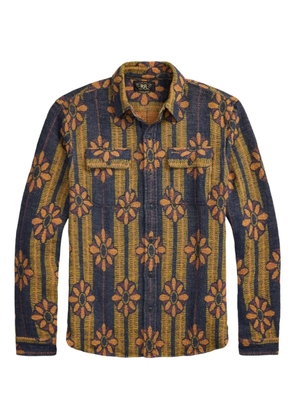 Ralph Lauren RRL Matlock floral-jacquard button-up shirt - Blue