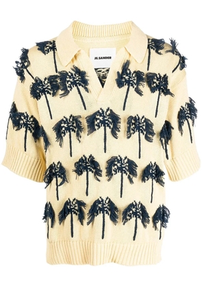 Jil Sander palm-tree polo shirts - Yellow