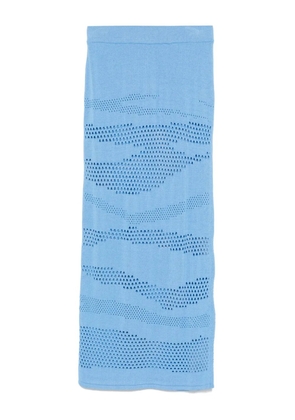 Akep crochet-knit skirt - Blue