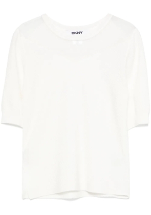 DKNY sheer-panel T-shirt - White