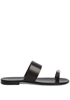 Giuseppe Zanotti Norbert leather toe-loop sandals - Black