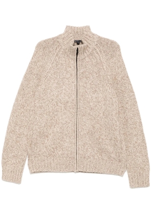 James Perse chunky zip-up cardigan - Brown