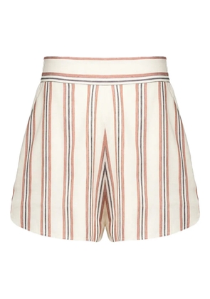 PAULA striped shorts - Neutrals
