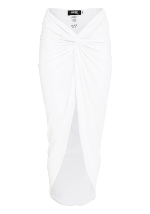 Amir Slama gathered skirt - White