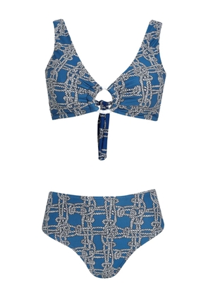 Amir Slama graphic-print bikini - Blue