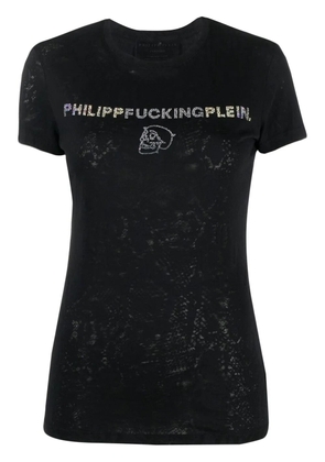Philipp Plein rhinestone-embellished cotton T-shirt - Black