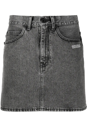 Off-White printed logo denim skirt - Black