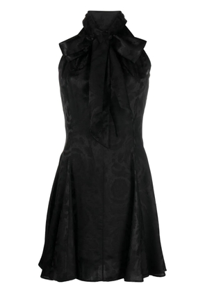 Versace Barocco-jacquard satin minidress - Black