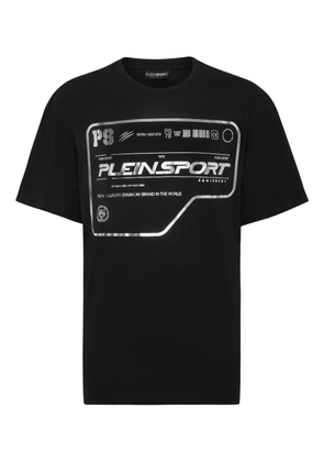 Plein Sport metallic-logo cotton T-shirt - Black