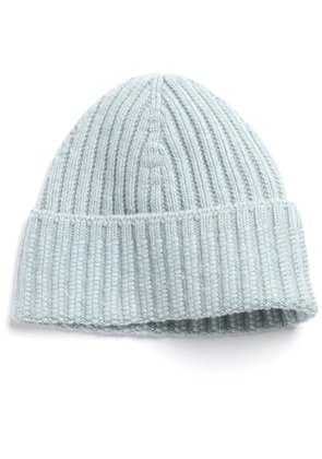 Barrie ribbed-knit cashmere beanie - Blue