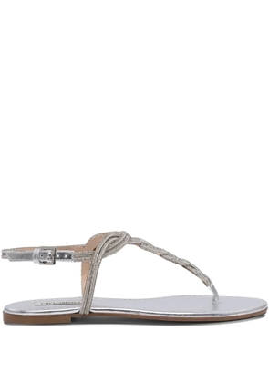 Ninalilou braided leather sandals - Silver