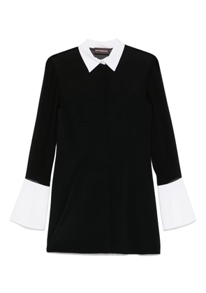 mvp wardrobe sheer-panels mini dress - Black