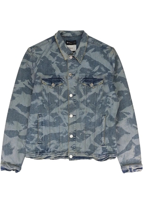 Purple Brand laser-wrinkled 'Blue' denim jacket