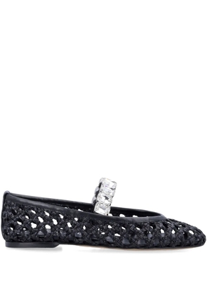 Casadei crystal-embellished ballet flats - Black