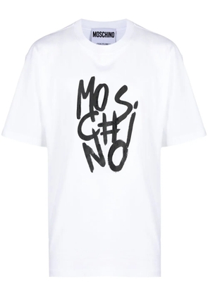 Moschino logo-print cotton T-shirt - White