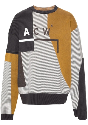 A-COLD-WALL* geometric-intarsia 'Bone' sweater - White