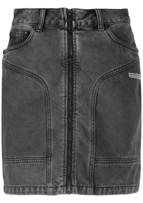 Off-White zip-front denim skirt - Grey